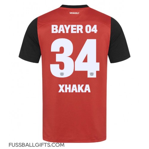 Bayer Leverkusen Granit Xhaka #34 Fußballbekleidung Heimtrikot 2024-25 Kurzarm